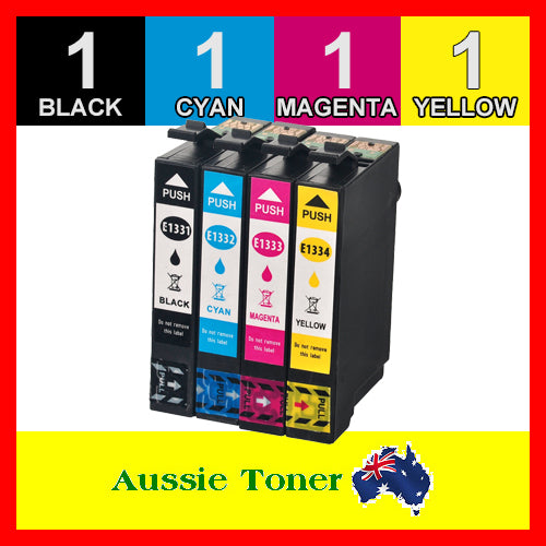 4 Pack 133 T1331 T1332 T1333 T1334 Compatible Ink (1BK,1C,1M,1Y) for Epson Stylus N11 NX125 NX130 NX230 NX420 NX430 320 325 435