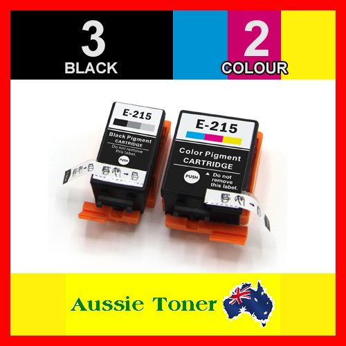 5 Pack 215 Compatible Ink (3BK,2CL) for Epson Workforce WF-100 – Aussie ...
