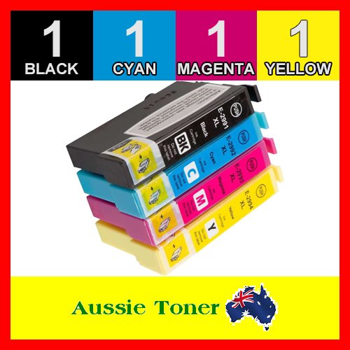 4 Pack 29XL Compatible Ink (1BK,1C,1M,1Y) for Epson Expression Home XP-235 XP-245 XP-432 XP-442