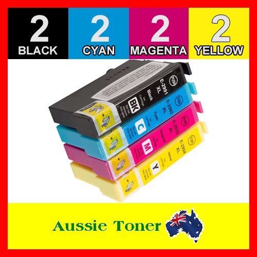 8 Pack 29XL Compatible Ink (2BK,2C,2M,2Y) for Epson Expression Home XP-235 XP-245 XP-432 XP-442