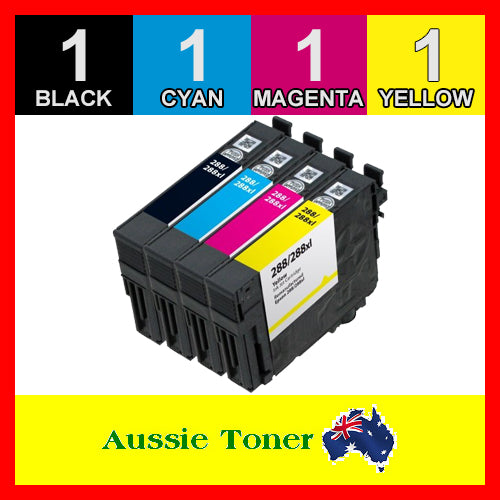 4 Pack 288XL Compatible Ink (1BK,1C,1M,1Y) for Epson Expression Home XP-240 XP-340 XP-344 XP-440