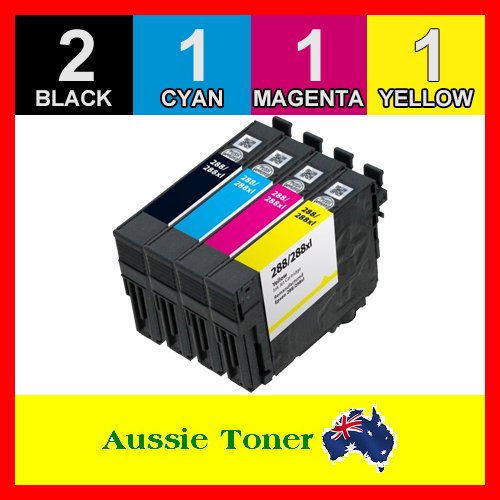 5 Pack 288XL Compatible Ink (2BK,1C,1M,1Y) for Epson Expression Home XP-240 XP-340 XP-344 XP-440