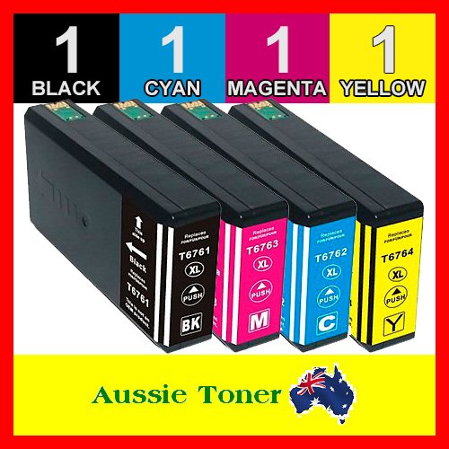 4 Pack 676XL Compatible Ink (1BK,1C,1M,1Y) for Epson Workforce Pro WP-4530 Workforce Pro WP-4540