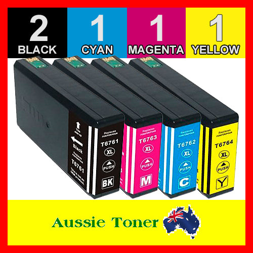 5 Pack 676XL Compatible Ink (2BK,1C,1M,1Y) for Epson Workforce Pro WP-4530 Workforce Pro WP-4540