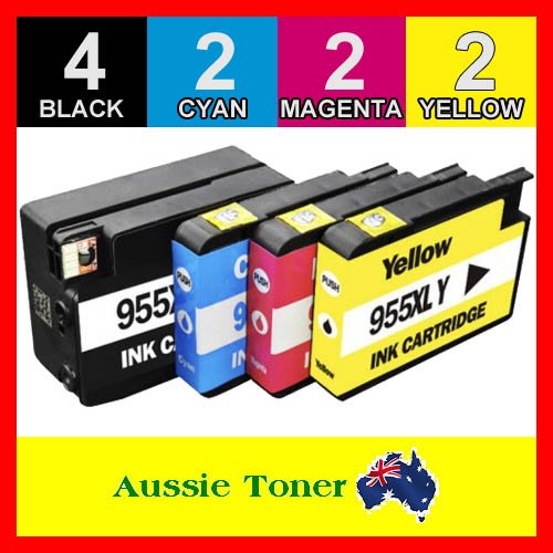 10 Pack 955XL Compatible Ink (4BK,2C,2M,2Y) for HP Officejet Pro 7720 7730 7740 8210 8216 8710 8720 8730 8740 8745