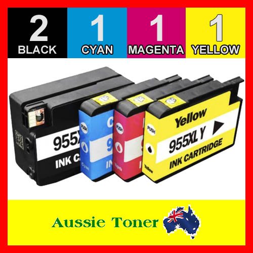 5 Pack 955XL Compatible Ink (2BK,1C,1M,1Y) for HP Officejet Pro 7720 7730 7740 8210 8216 8710 8720 8730 8740 8745