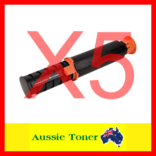 5 Pack W1143A 143A Compatible Toner Cartridge (2,500 Pages) for HP Neverstop 1001 1001nw MFP 1201 1201n 1202 1202nw